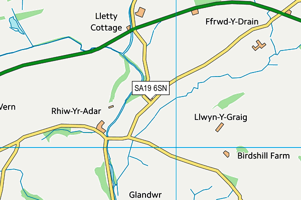 SA19 6SN map - OS VectorMap District (Ordnance Survey)