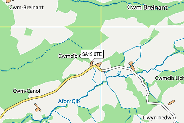 SA19 6TE map - OS VectorMap District (Ordnance Survey)