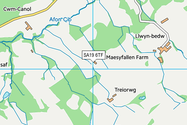 SA19 6TF map - OS VectorMap District (Ordnance Survey)