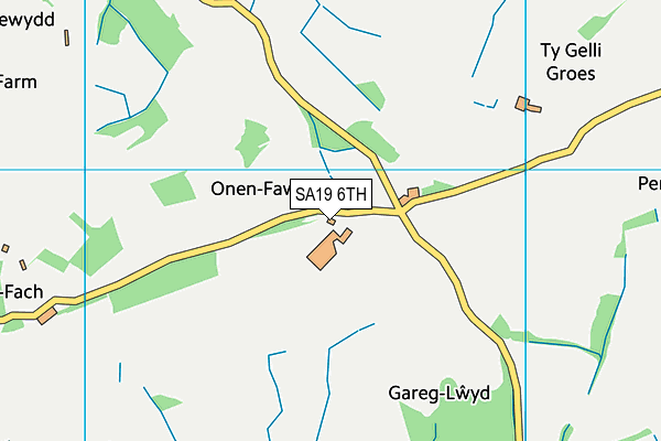 SA19 6TH map - OS VectorMap District (Ordnance Survey)