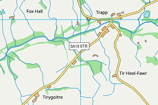 SA19 6TR map - OS VectorMap District (Ordnance Survey)