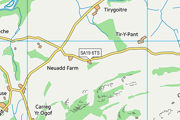 SA19 6TS map - OS VectorMap District (Ordnance Survey)