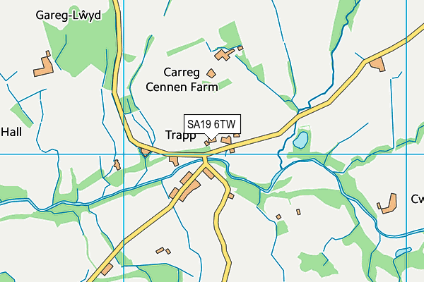 SA19 6TW map - OS VectorMap District (Ordnance Survey)