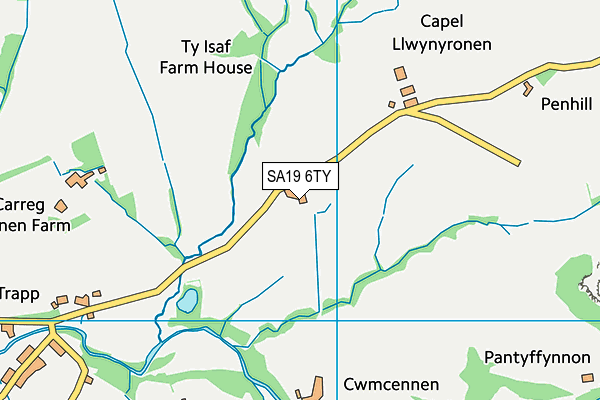 SA19 6TY map - OS VectorMap District (Ordnance Survey)