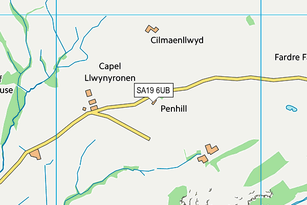 SA19 6UB map - OS VectorMap District (Ordnance Survey)