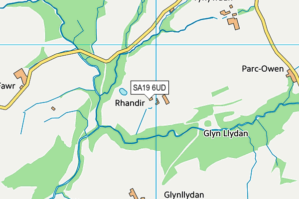 SA19 6UD map - OS VectorMap District (Ordnance Survey)