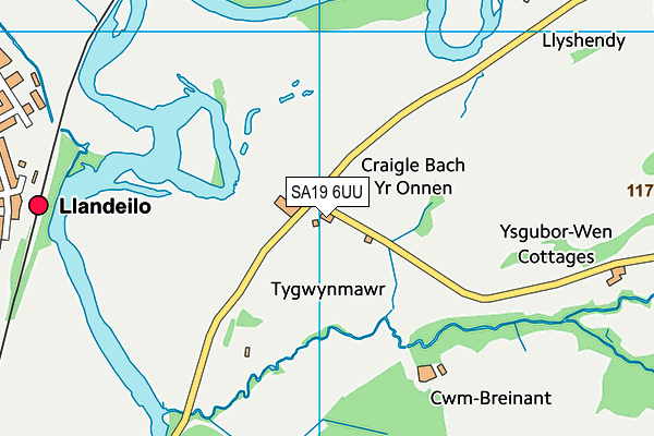 SA19 6UU map - OS VectorMap District (Ordnance Survey)