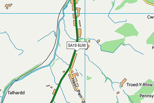 SA19 6UW map - OS VectorMap District (Ordnance Survey)