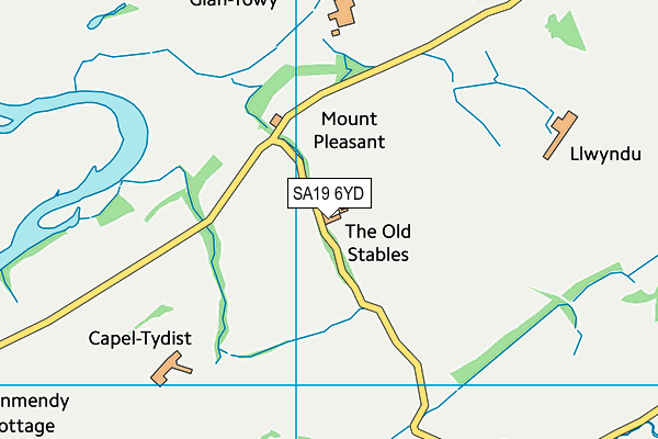 SA19 6YD map - OS VectorMap District (Ordnance Survey)