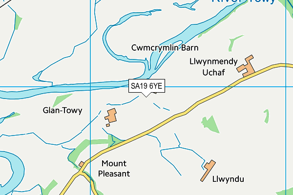 SA19 6YE map - OS VectorMap District (Ordnance Survey)