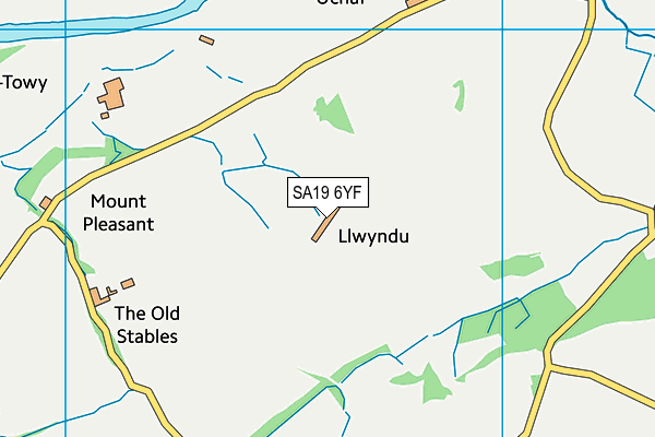 SA19 6YF map - OS VectorMap District (Ordnance Survey)