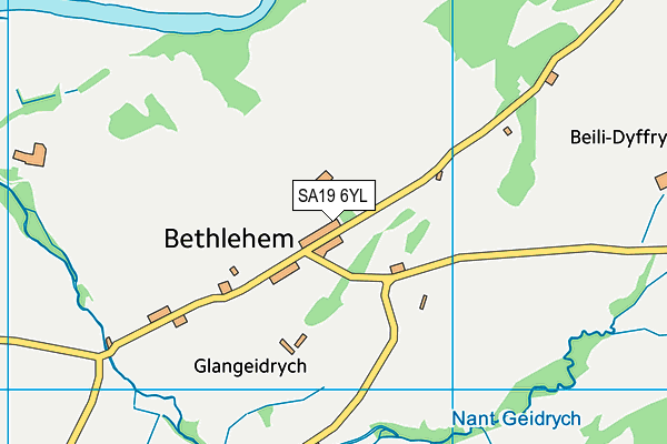 SA19 6YL map - OS VectorMap District (Ordnance Survey)