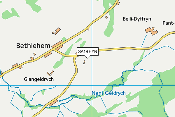 SA19 6YN map - OS VectorMap District (Ordnance Survey)