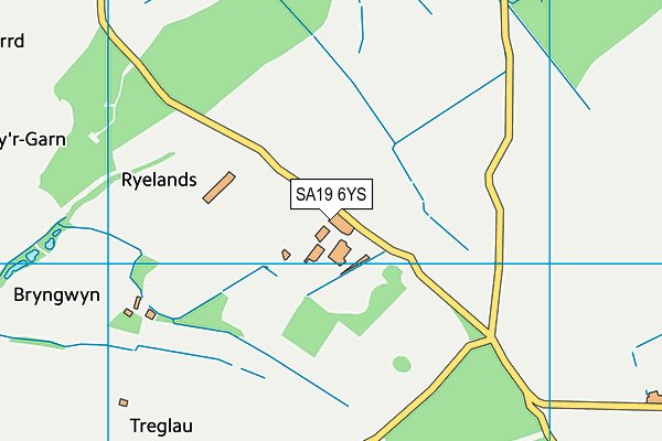 SA19 6YS map - OS VectorMap District (Ordnance Survey)