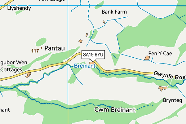 SA19 6YU map - OS VectorMap District (Ordnance Survey)