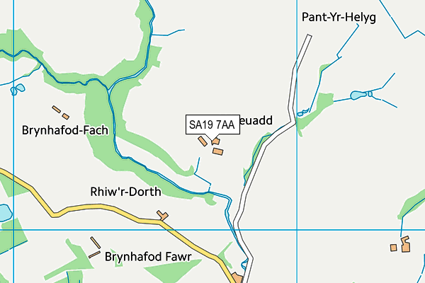 SA19 7AA map - OS VectorMap District (Ordnance Survey)