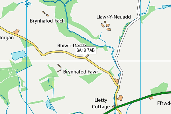 SA19 7AB map - OS VectorMap District (Ordnance Survey)