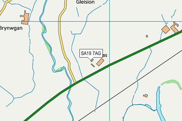 SA19 7AG map - OS VectorMap District (Ordnance Survey)