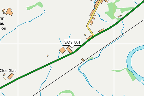 SA19 7AH map - OS VectorMap District (Ordnance Survey)