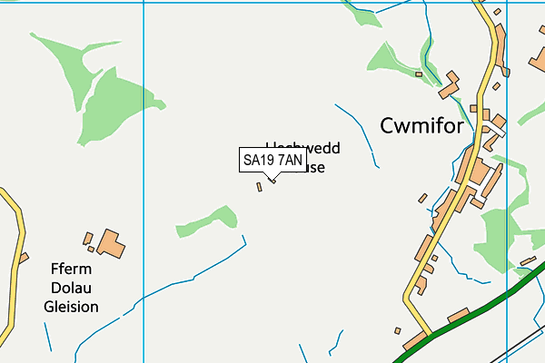 SA19 7AN map - OS VectorMap District (Ordnance Survey)