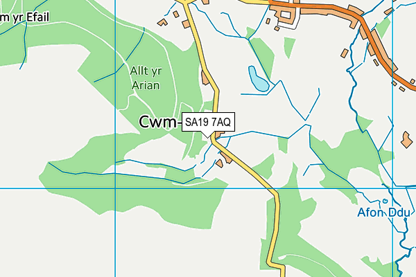 SA19 7AQ map - OS VectorMap District (Ordnance Survey)