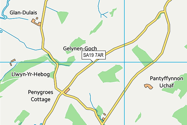 SA19 7AR map - OS VectorMap District (Ordnance Survey)