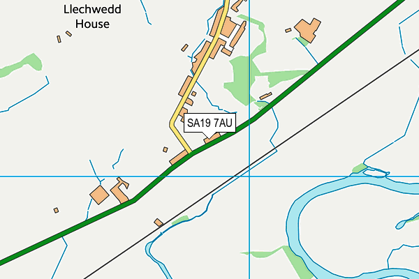 SA19 7AU map - OS VectorMap District (Ordnance Survey)