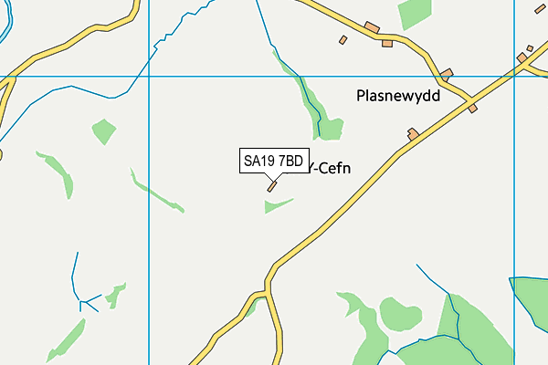 SA19 7BD map - OS VectorMap District (Ordnance Survey)