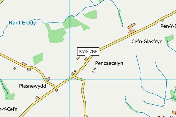 SA19 7BE map - OS VectorMap District (Ordnance Survey)