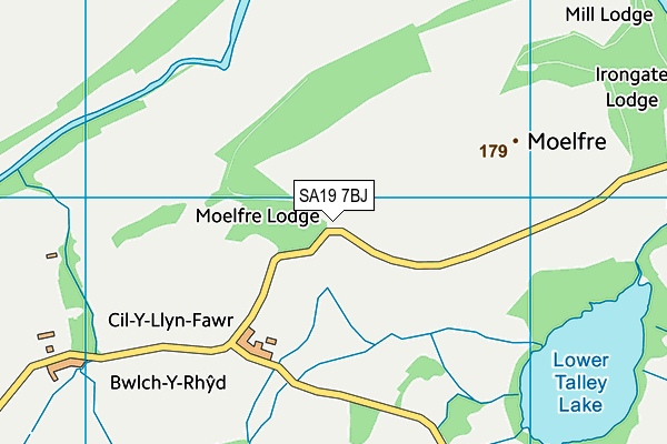 SA19 7BJ map - OS VectorMap District (Ordnance Survey)