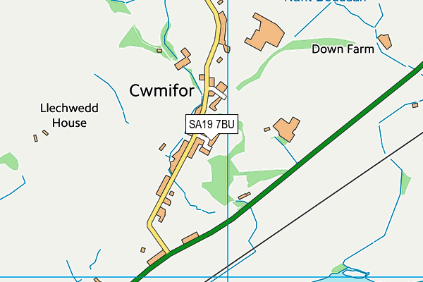 SA19 7BU map - OS VectorMap District (Ordnance Survey)