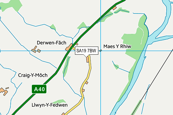 SA19 7BW map - OS VectorMap District (Ordnance Survey)