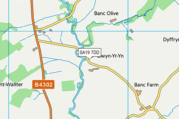 SA19 7DD map - OS VectorMap District (Ordnance Survey)