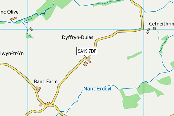 SA19 7DF map - OS VectorMap District (Ordnance Survey)