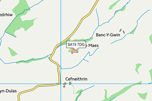 SA19 7DG map - OS VectorMap District (Ordnance Survey)