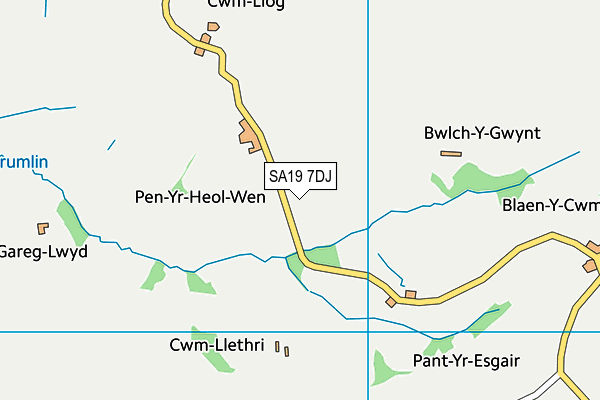 SA19 7DJ map - OS VectorMap District (Ordnance Survey)