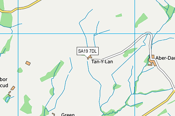 SA19 7DL map - OS VectorMap District (Ordnance Survey)