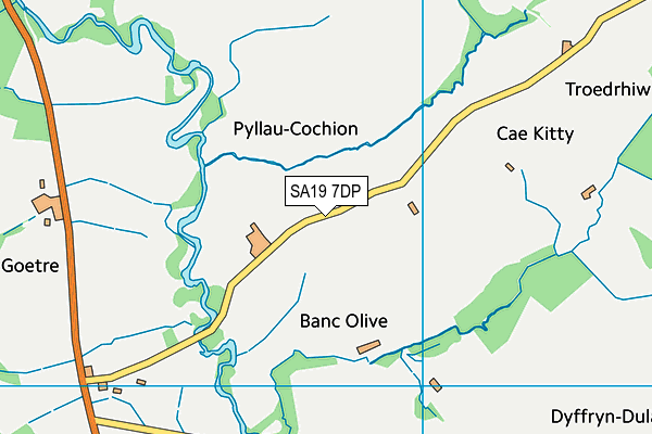 SA19 7DP map - OS VectorMap District (Ordnance Survey)