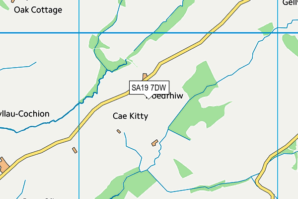 SA19 7DW map - OS VectorMap District (Ordnance Survey)