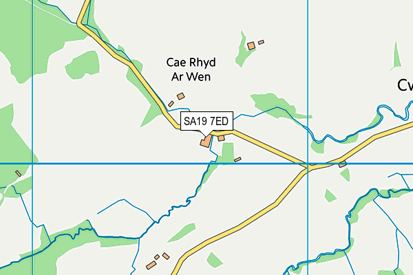 SA19 7ED map - OS VectorMap District (Ordnance Survey)