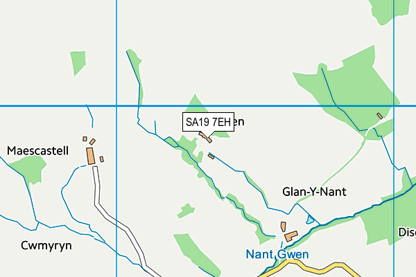 SA19 7EH map - OS VectorMap District (Ordnance Survey)