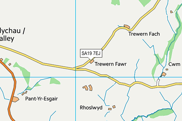 SA19 7EJ map - OS VectorMap District (Ordnance Survey)