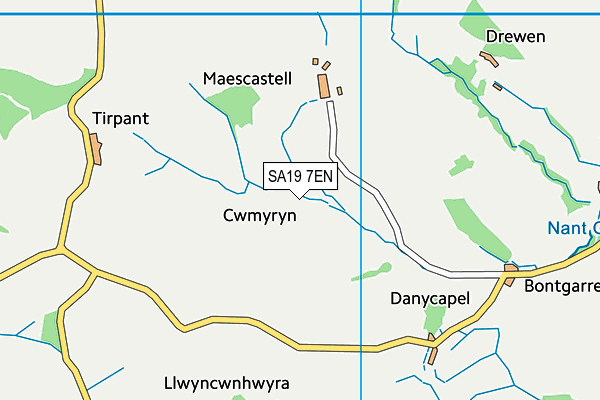 SA19 7EN map - OS VectorMap District (Ordnance Survey)