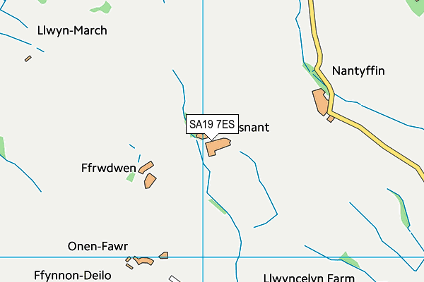 SA19 7ES map - OS VectorMap District (Ordnance Survey)