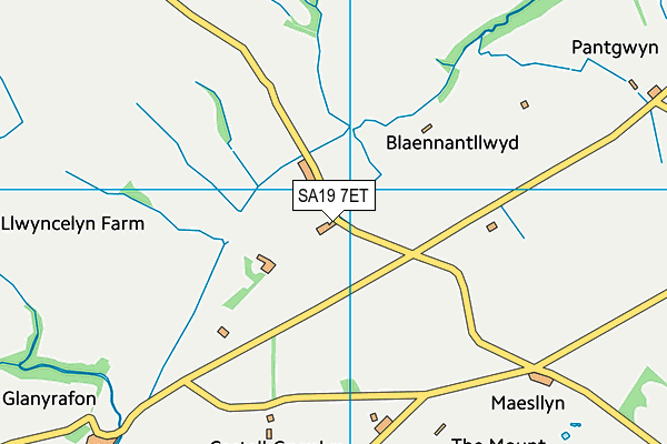 SA19 7ET map - OS VectorMap District (Ordnance Survey)