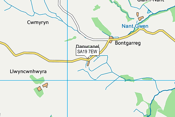 SA19 7EW map - OS VectorMap District (Ordnance Survey)