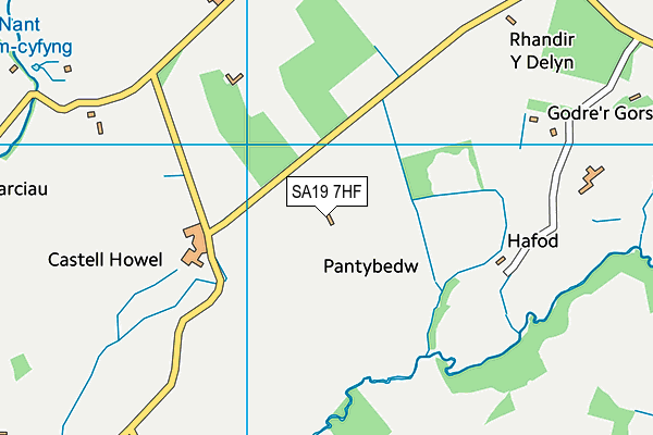 SA19 7HF map - OS VectorMap District (Ordnance Survey)