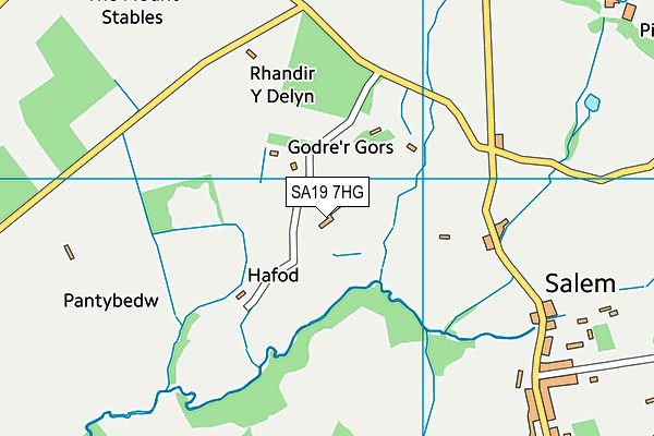 SA19 7HG map - OS VectorMap District (Ordnance Survey)