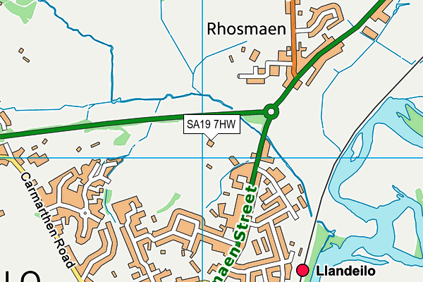 SA19 7HW map - OS VectorMap District (Ordnance Survey)