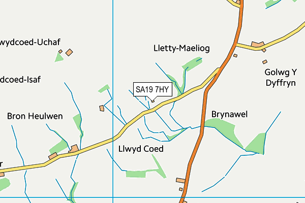 SA19 7HY map - OS VectorMap District (Ordnance Survey)